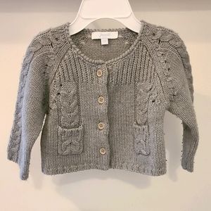 Jacadi Grey Cardigan 6M